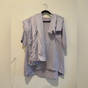 Lunya washable silk set of 3- shorts pants and top size XL